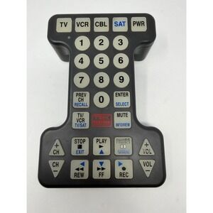 Tek Partner Universal Remote Big Button BW-0561-R Jumbo Light Up Low‎ Vision